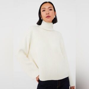 Tuckernuck White Knit Turtleneck Sweater XXL